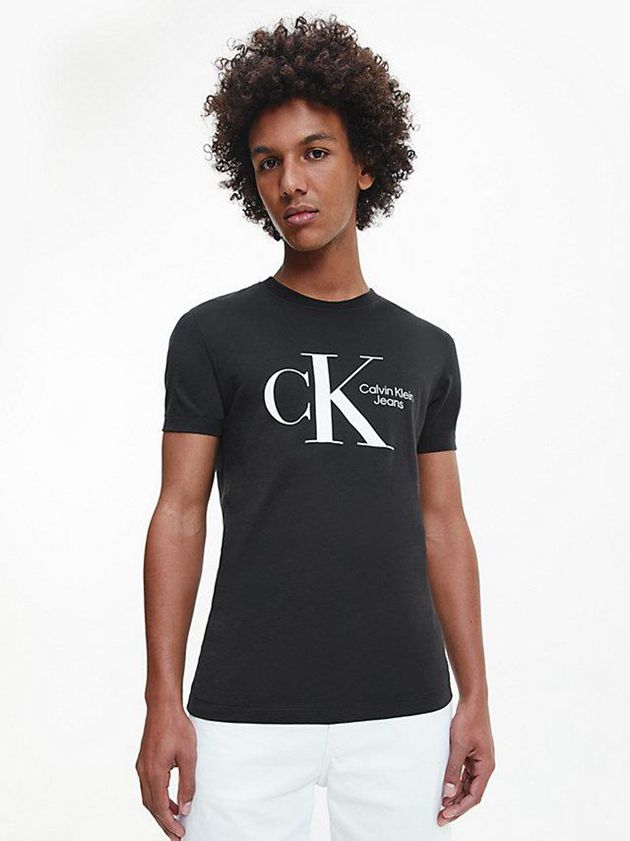 Calvin Klein USA Slim Organic Cotton Mens T-Shirt Black 2470138-NV